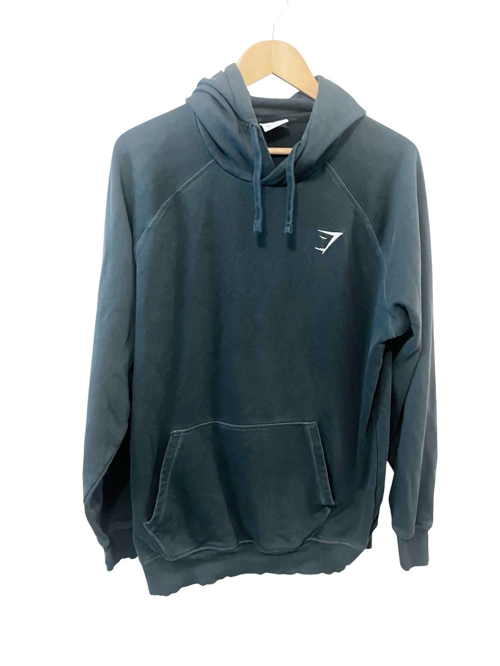 Gym Shark Men's Dark Green Crest Pullover Hoodie Sweatshirt Size XL‎